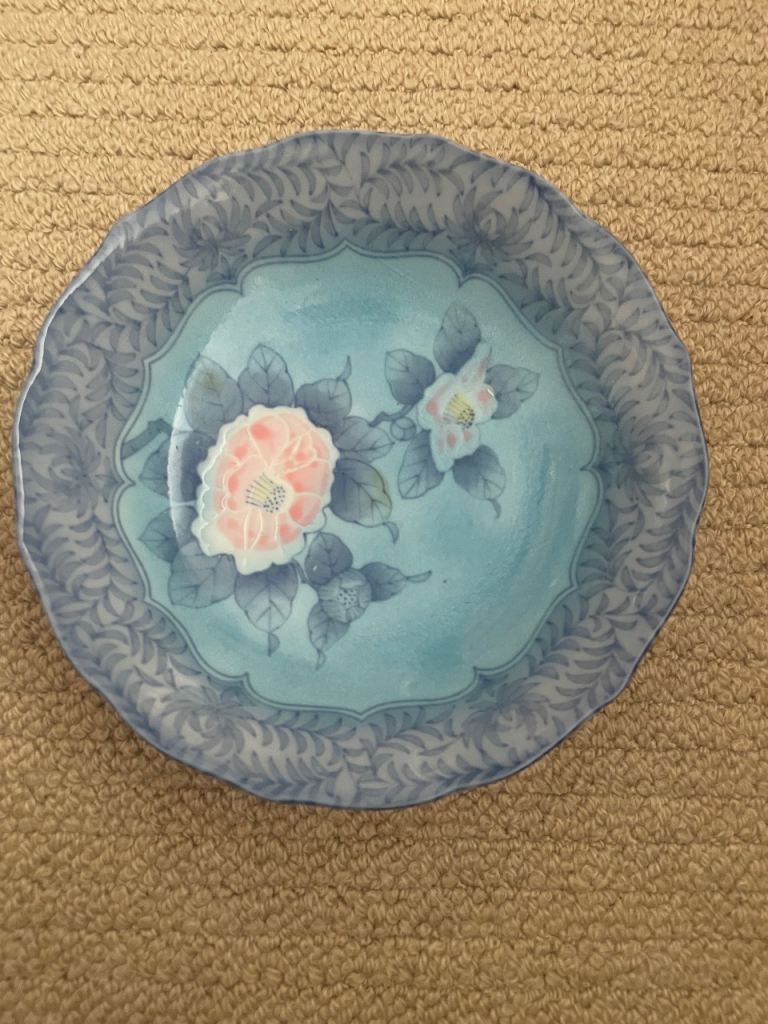 Decorative Japanese Style Ceramic Plate – Good Condition