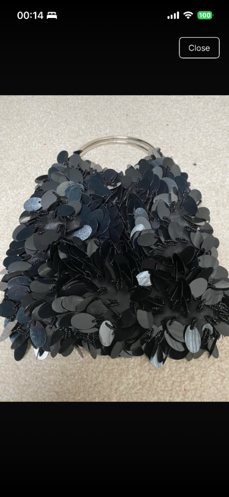 Black sequin handbag brand new