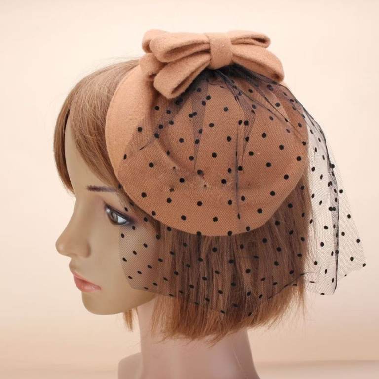 image for Women Fascinator Bowknot Hairclip Hat