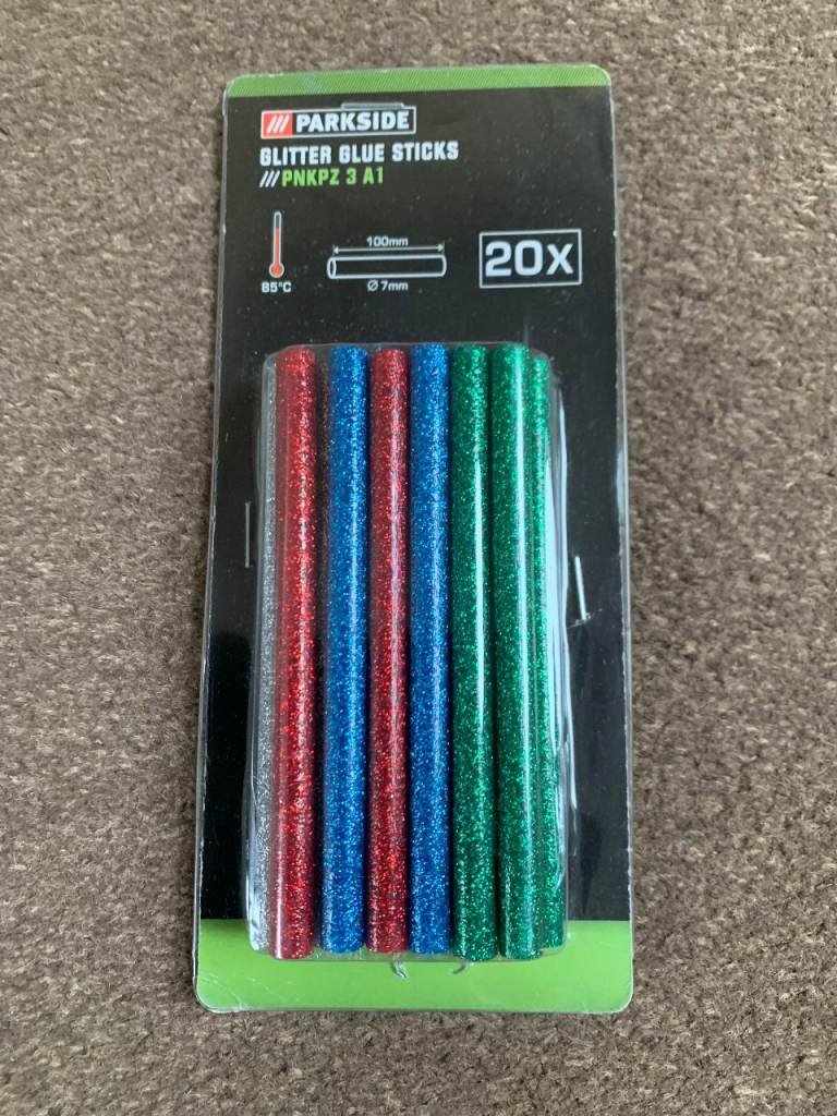 PARKSIDE Glitter Glue Sticks - 19 Count, As New