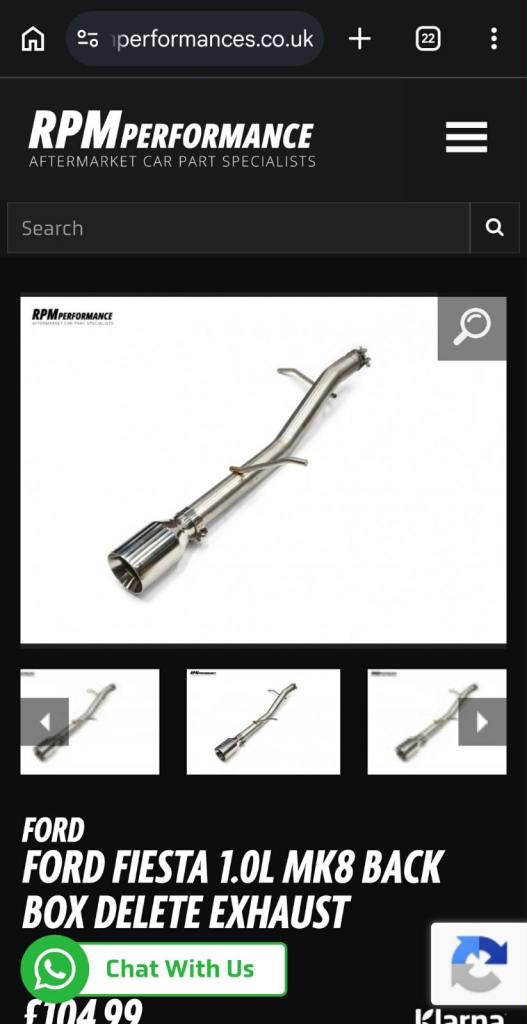 Ford Fiesta exhaust back box delete 