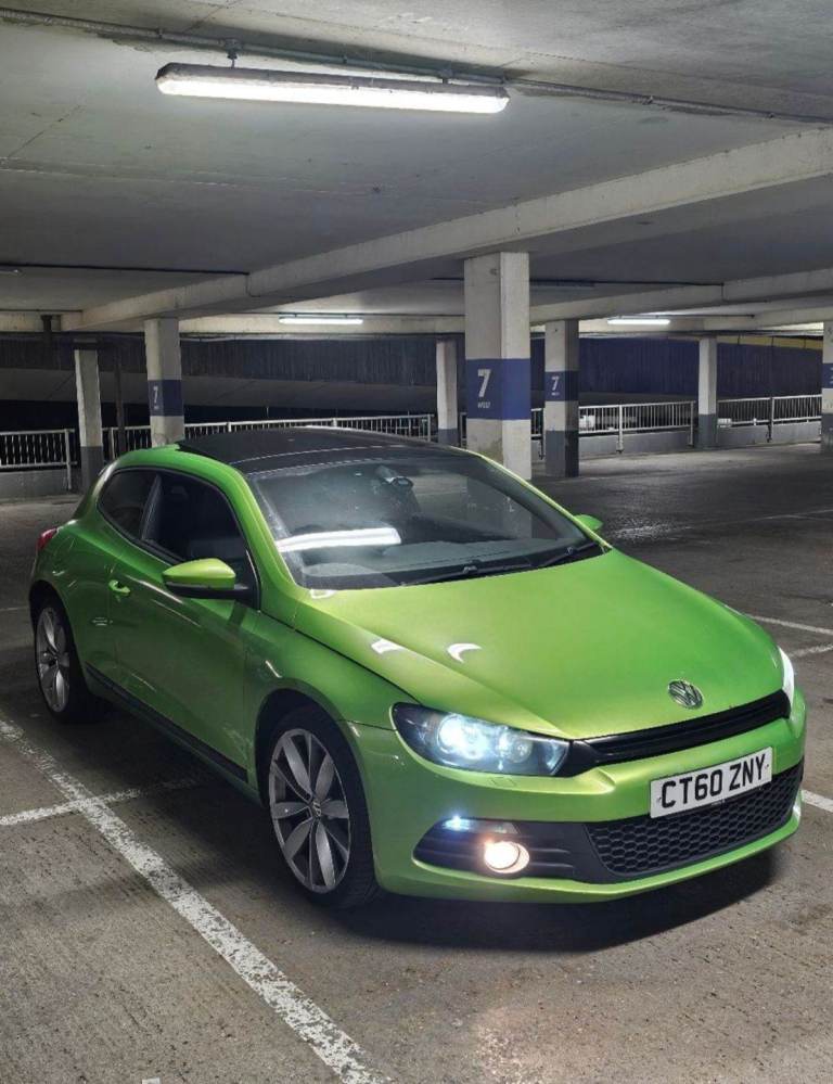 FULLY LOADED VW VOLKSWAGEN SCIROCCO GT (170) TDI DSG IN VIPER GREEN ( SEMI - AUTOMATIC )  
