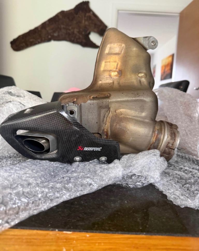 Titanium KTM exhaust 125 or 390 24 plate