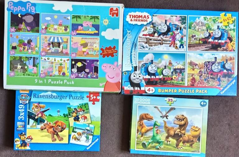 Kids' Puzzle Bundle: Peppa Pig, Thomas & Friends, Paw Patrol, Dinosaurs