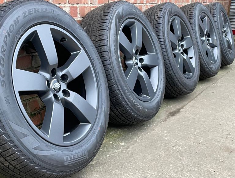 Set of 5 Land Rover Defender 20” Grey Alloy Wheels L663 5098 Pirelli Tyres 8mm