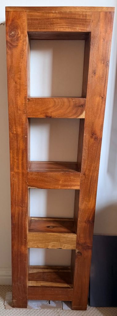 Indian hardwood shelving unit 