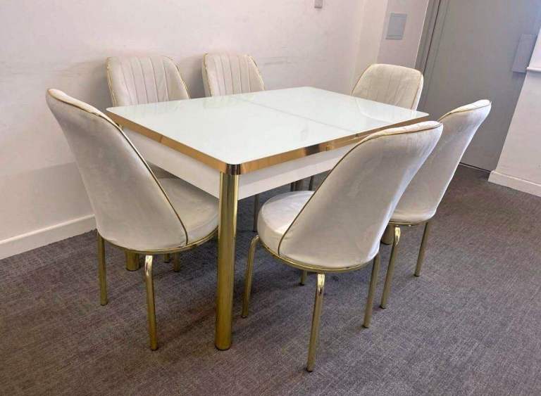 🖤 best Design Dining Table With 4 & 6 Chairs available 