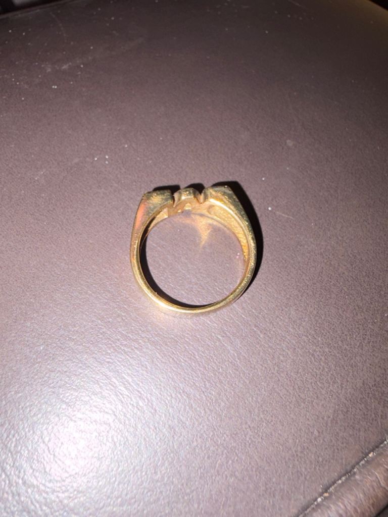 Gold Coloured 'DAD' Ring – Good Condition