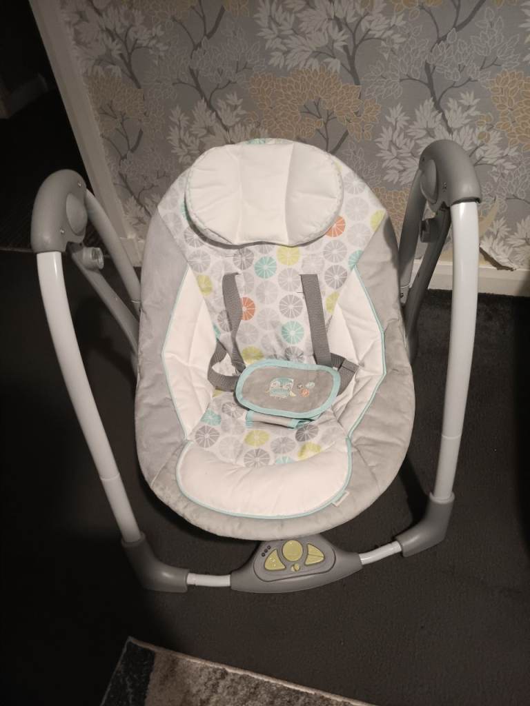 Baby Seat Swing - Grey, Barely Used, Pet/Smoke Free Home