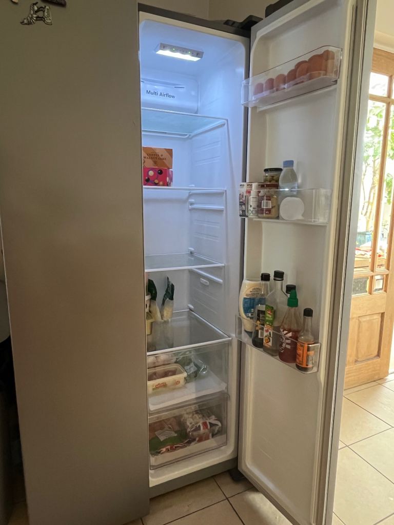 Fridge Master Silver American Style Fridge Freezer - Good Condition