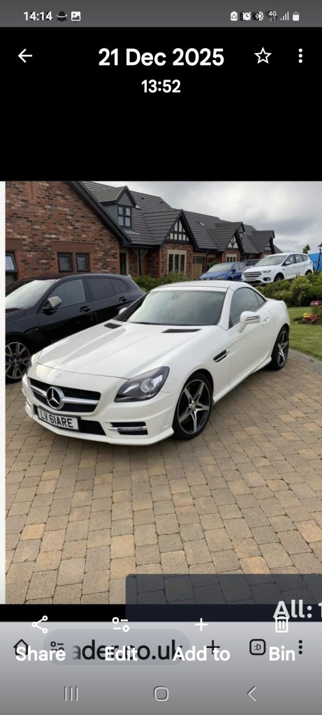 Mercedes-Benz, SLK, Convertible, 2012, Semi-Auto, 2143 (cc), 2 doors