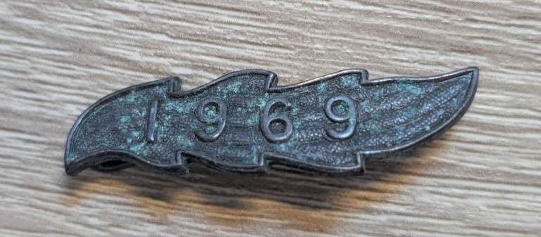 Vintage Date Bar For Jewels / Medals / Badges 1969 Laurel - Made in London