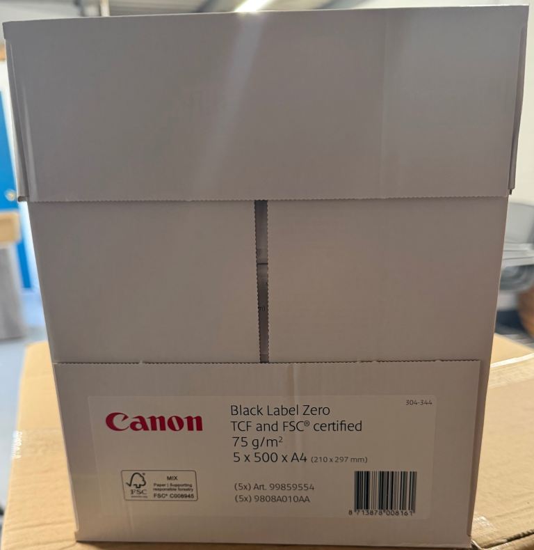 Canon Black Label Zero A4 Printer Paper - 5 Reams