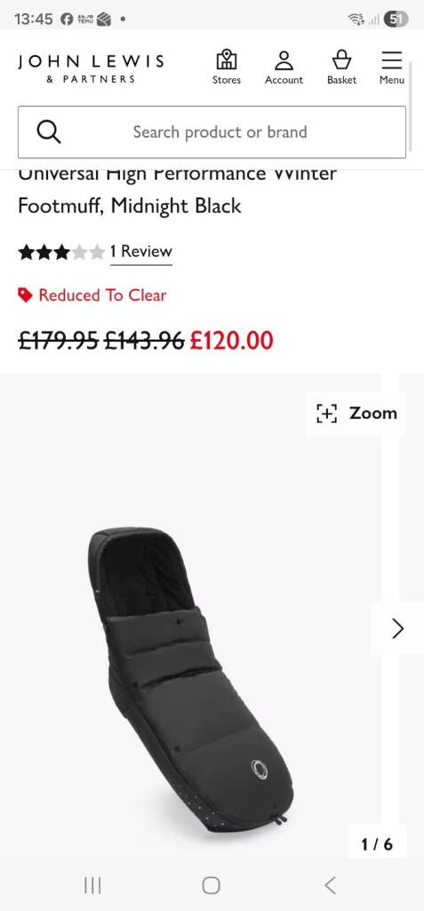 Bugaboo down filled cosy toes in immaculate condition