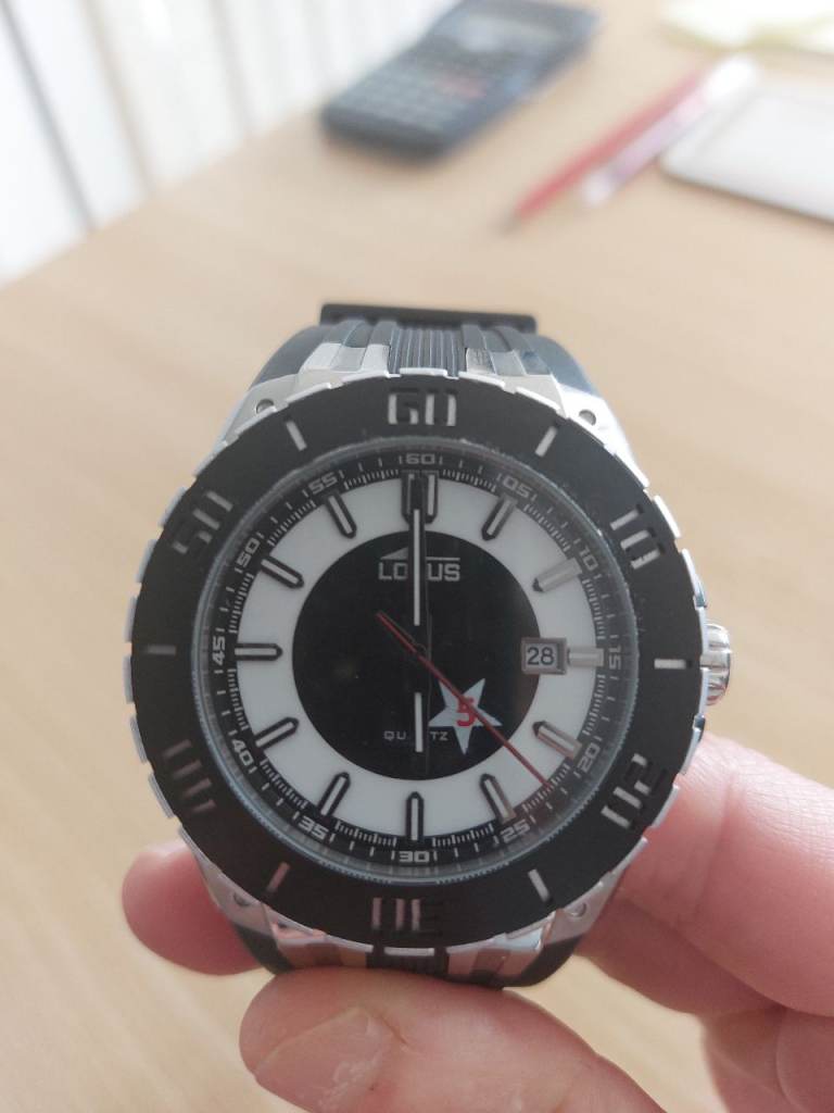 Lotus 15805 Nissan FY 2014 Watch – Black and Silver, Good Condition
