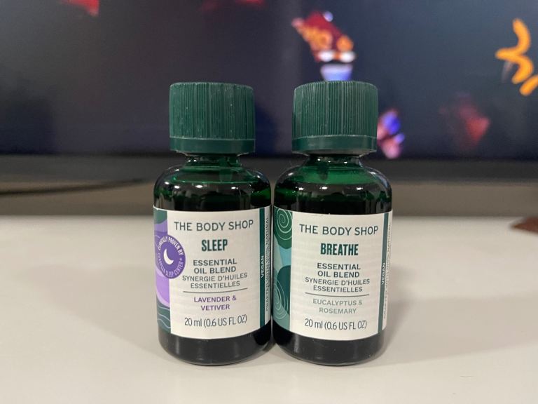The Body Shop Essential Oil Blends - Sleep (Lavender & Vetiver) and Breathe (Eucalyptus & Rosemary)