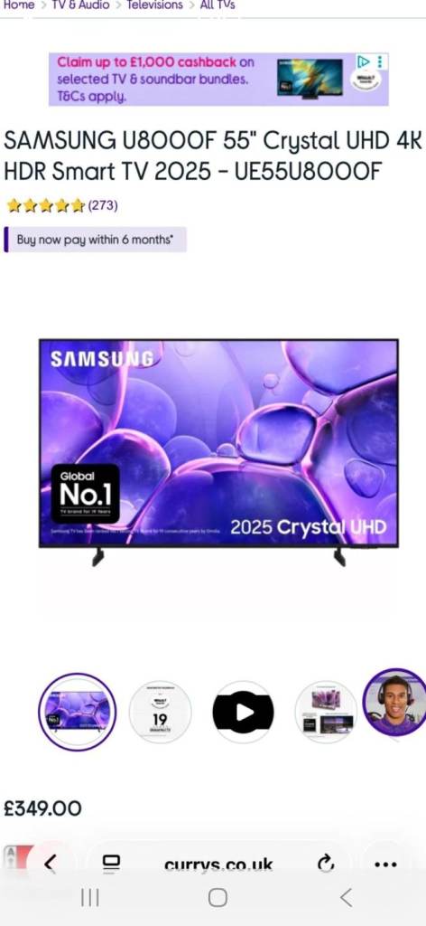 Samsung 55" smart tv brand new in box