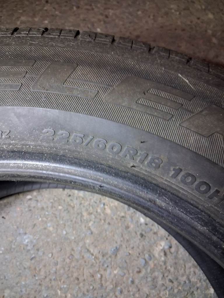  Bridgestone dueler 225/60/18 100h 6mm