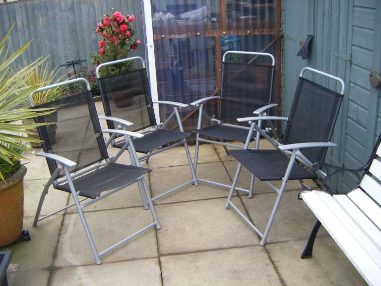 Garden / Patio Chairs, Four in nice condition for £20.