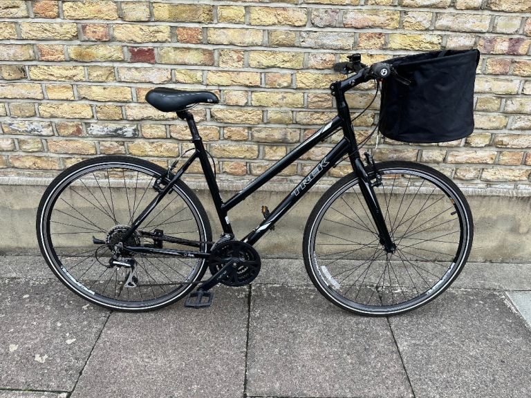 image for Ladies TREK 7.1 FX Step-Through Hybrid Lightweight bike in Black Chrome colour