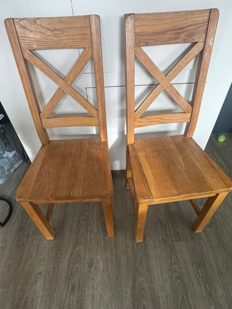 Wooden high back dining chairs 