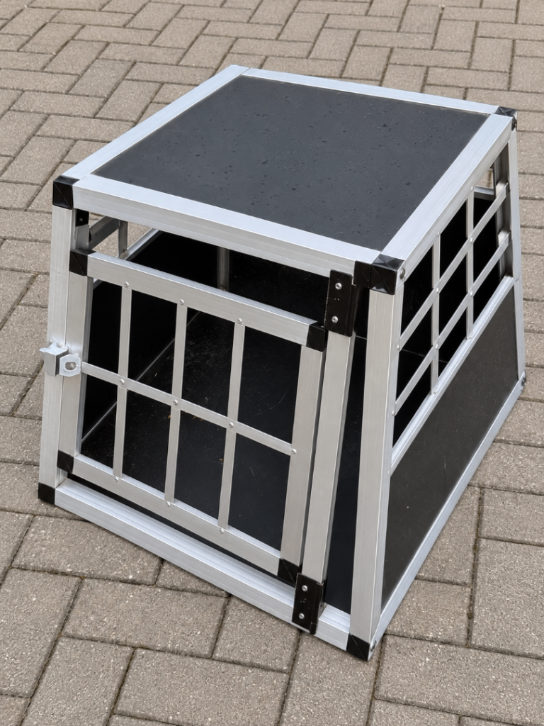 Aluminium dog cage / car travel crate