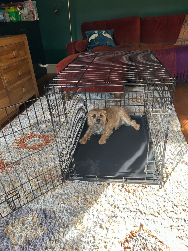 Metal Dog Crate Cage 62x90x57 cm