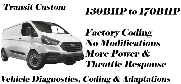 Ford Transit Custom 130BHP to 170BHP Remap & Speed Limiter Removal - Remote
