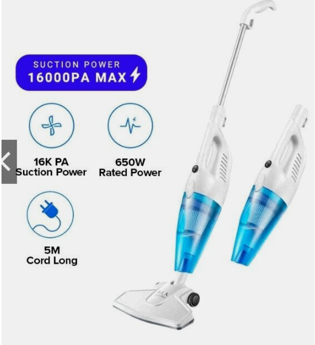 Brand New 2 In 1 Car / Home Power Handheld Vacuum Stick Cleaner 16000Pa Mains 650W 