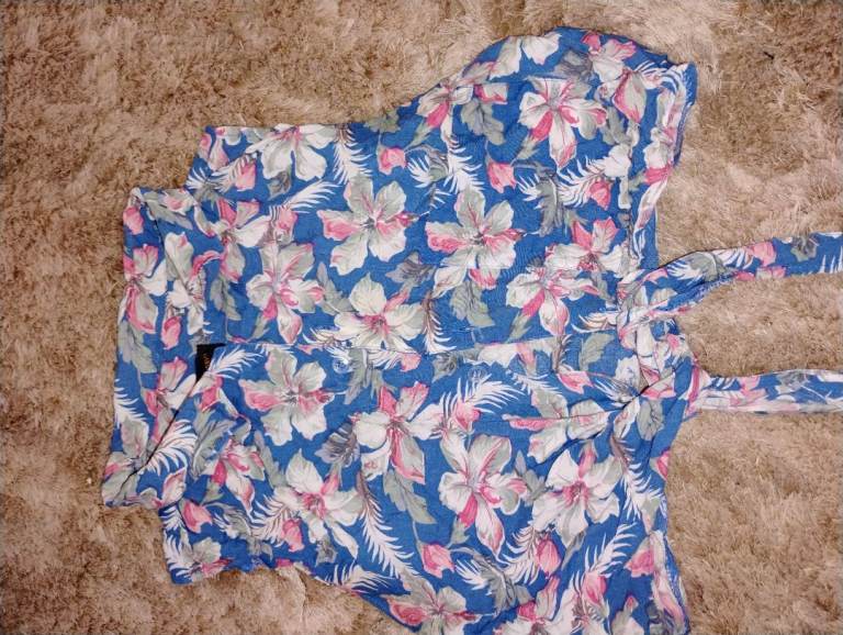 Multicoloured Floral Print Summer Top - Good Condition