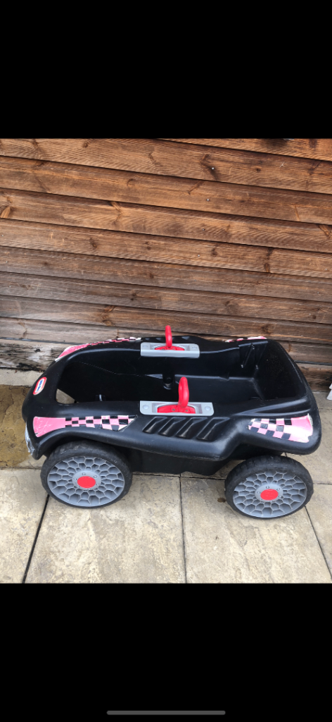 Kids Black and Pink Ride-On Car Toy