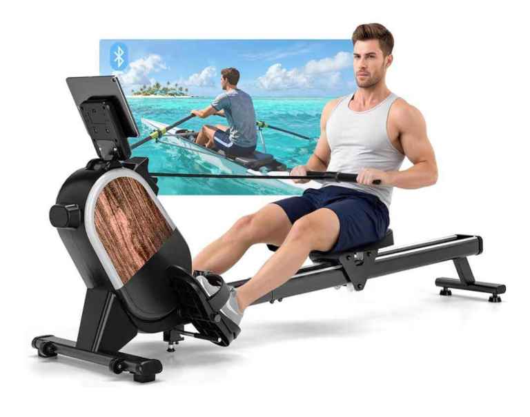 Magnetic Rowing Machines for Home Gym 160KG Weight Capacity, 16 Levels Resistance Row Machine 
