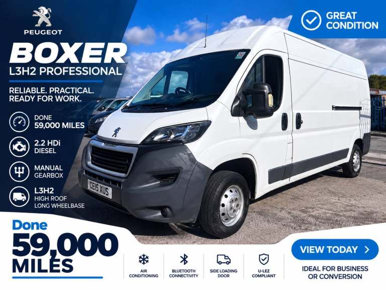 2015 PEUGEOT BOXER 2,2 CHAIN ENGINE!!! H2 L3 ONLY 59000 miles NO VAT RARE FIND