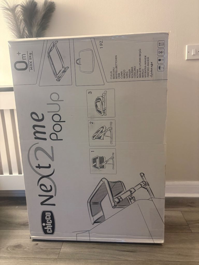 Unopened Chicco Next to me Crib