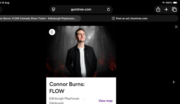 Connor Burns: FLOW Comedy Show Ticket – Edinburgh Playhouse