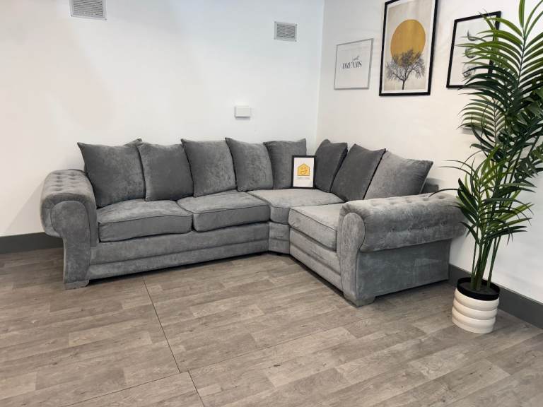Grey Corner L Shape Sofa - CAN DELIVER