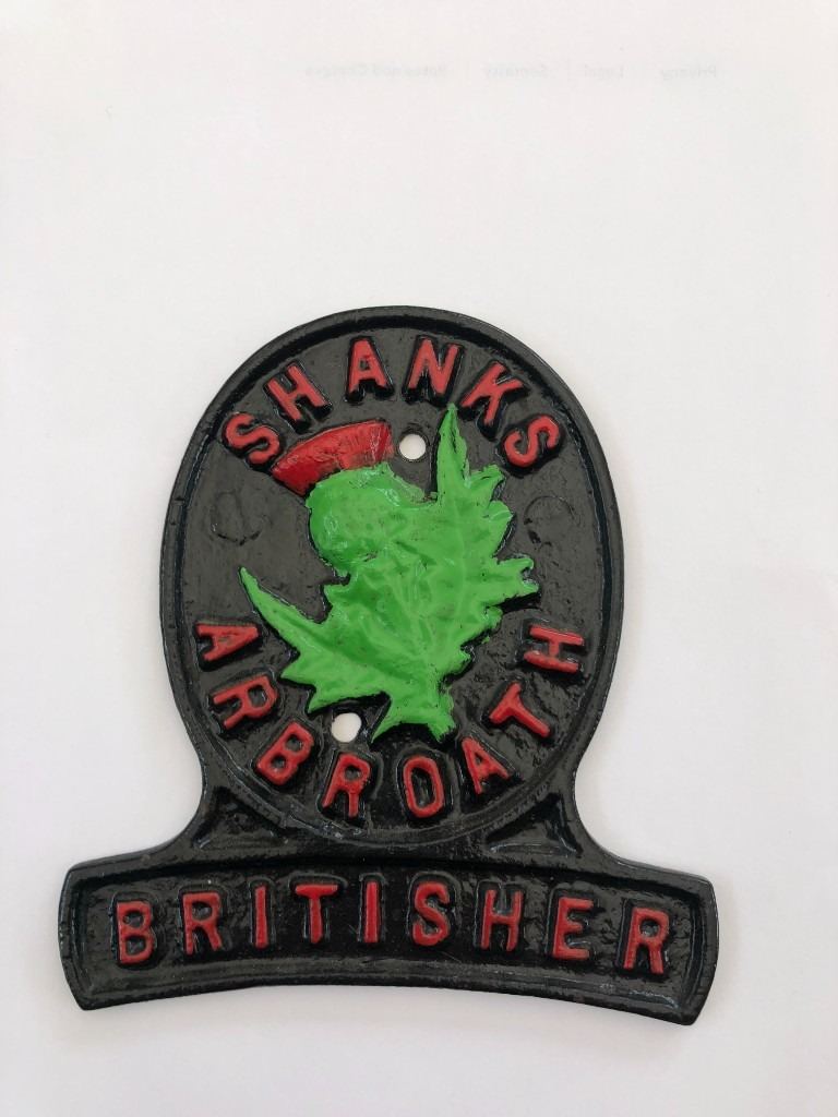 Shanks Arbroath Britisher Plaque.  