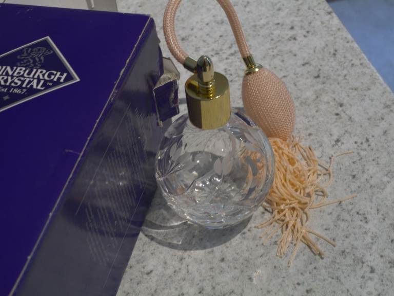 Edinburgh Crystal perfume spray bottle