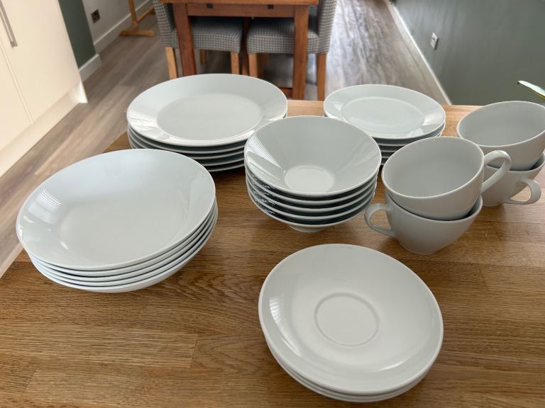 White dinner service