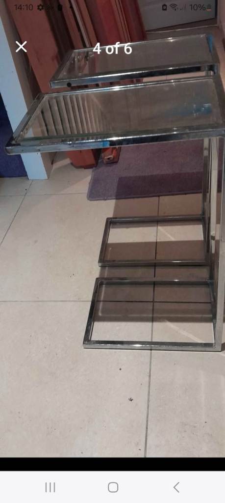 Mirror top side  tables (2)