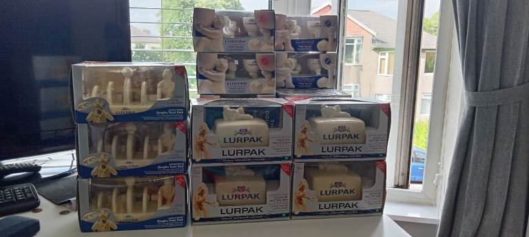 Vintage Lurpak egg cups boxed/unused