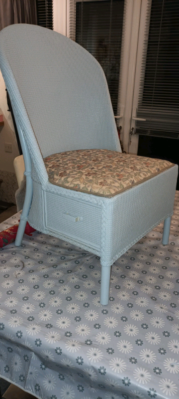 Vintage Lloyd loom soft blue chair