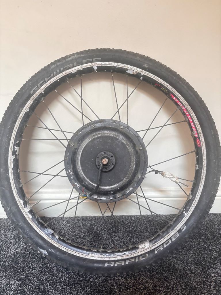 Electric Bike Rear Wheel - Schwalbe Rapid Rob Tyre, Needs Repair