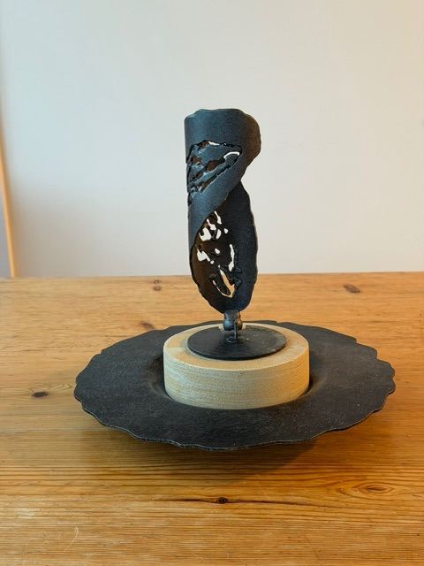 Designer pewter ware candle holder