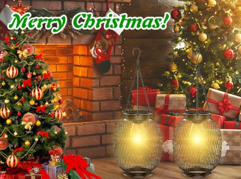 Solar Lights Outdoor Garden 2 Pack 