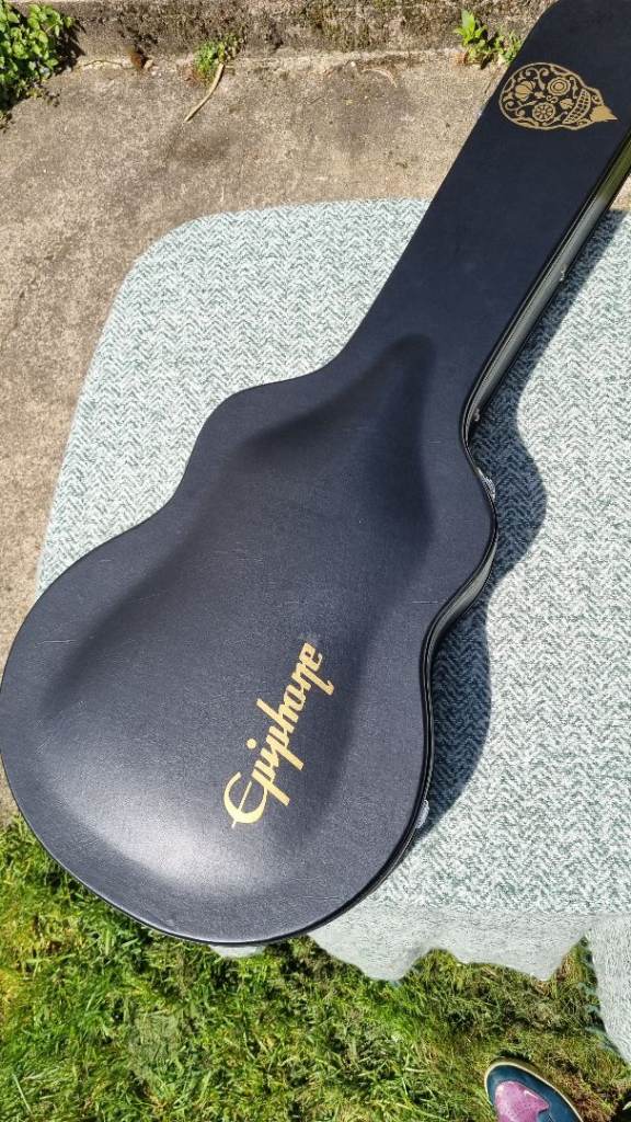 Epiphone Shinichi Ubukata ES-355 Semi-Acoustic Electric Guitar - Olive Green, Gibson p'up