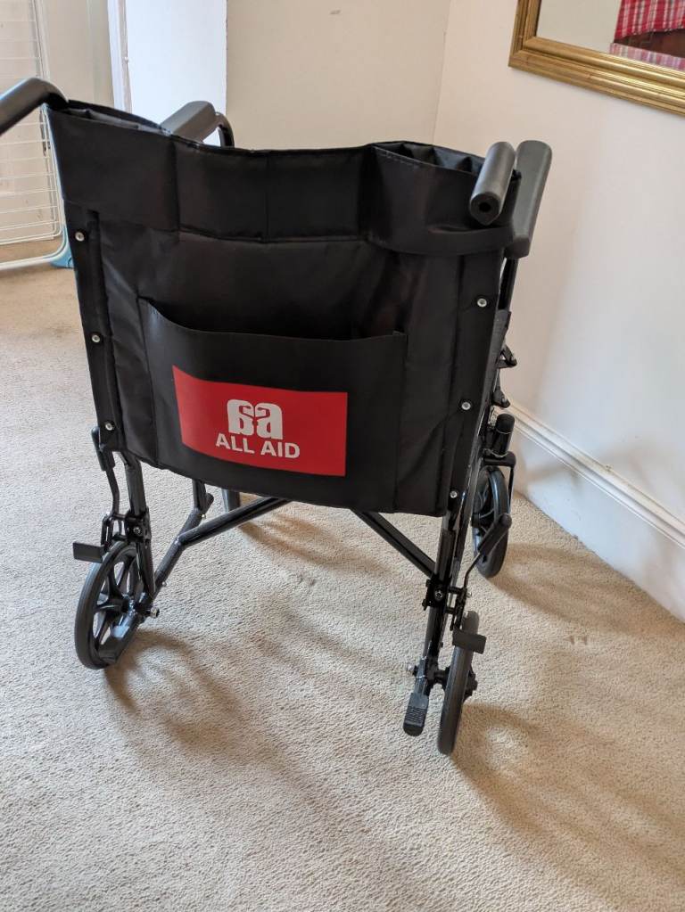 ALL AID Black Wheelchair – Excellent Condition, Lightweight