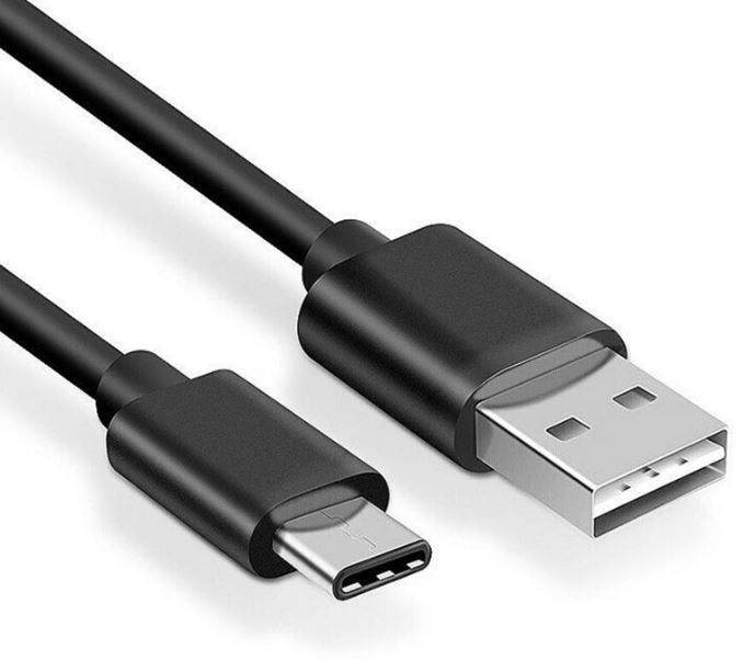 NEW USB-A to USB-C Cable Black 150cm Reversible Macbook Chromebook Laptops Hard Drives Charge