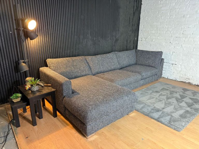 Sofology Chaise Corner Sofa – Dark Grey Fabric DELIVERY AVAILABLE 