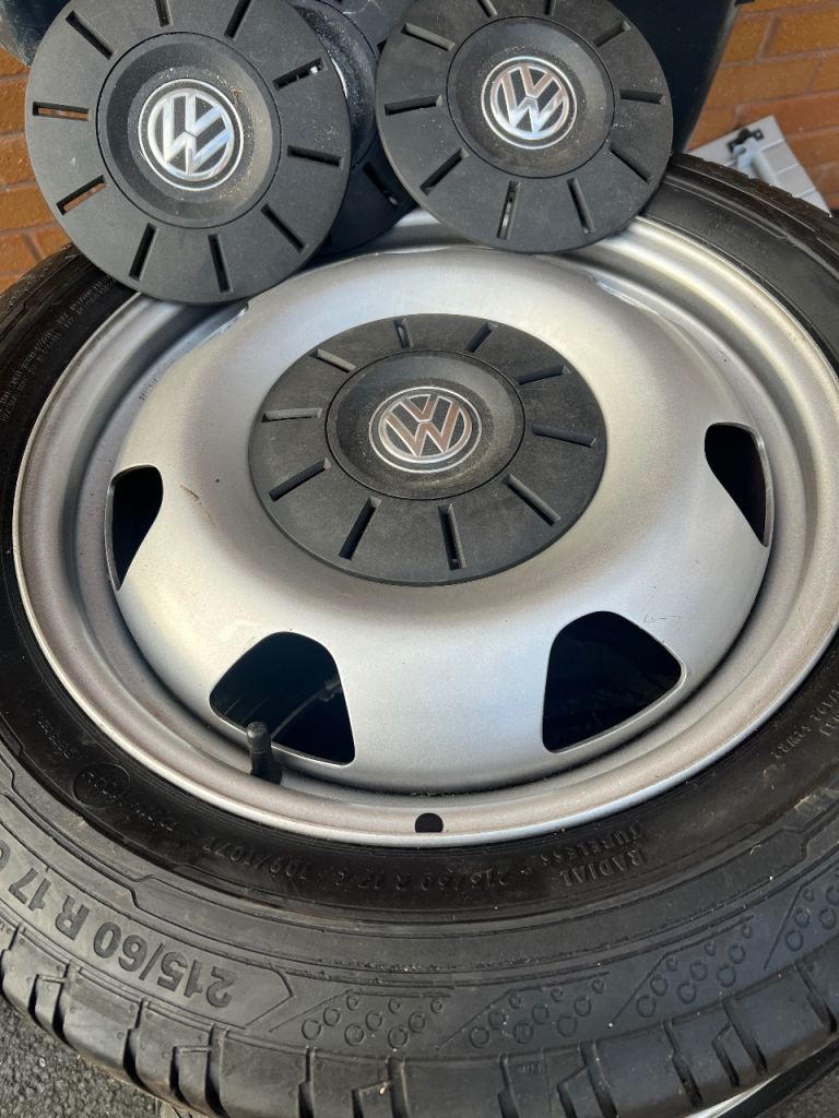 T6 steel wheels and tyres for sale, full set